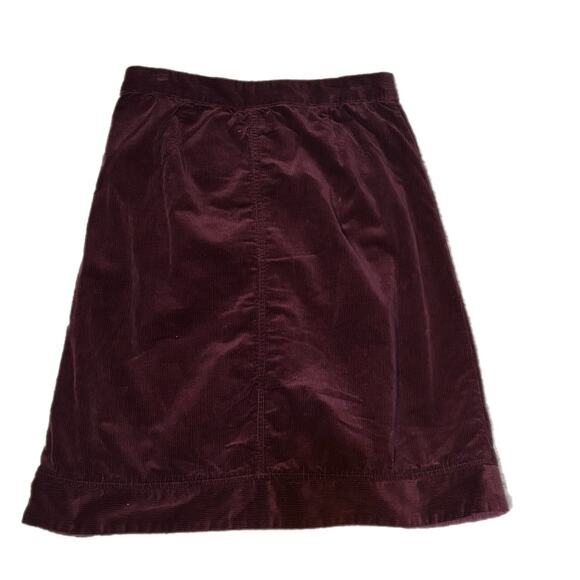 Holding Horses Velvet Button-Down Skirt - Burgundy - Picture 2 of 6
